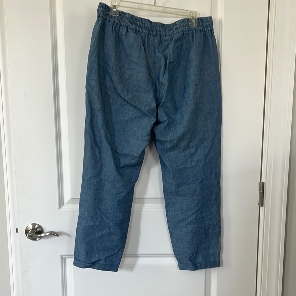 J. Crew Blue Relaxed Fit 100% Cotton Indigo Pants - Picture 5 of 8
